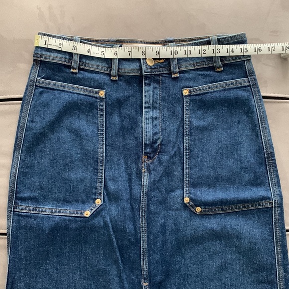 Zara NWT Denim Long Skirt size Large - Picture 10 of 13